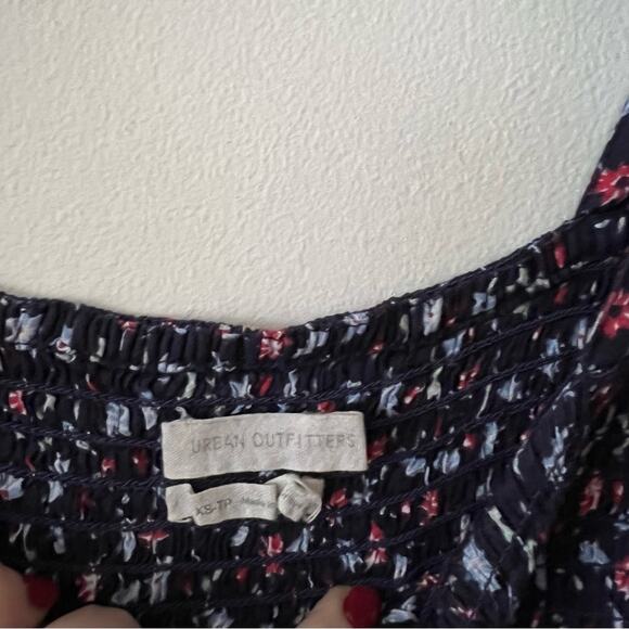 UO Carnation Floral Smocked Puff Sleeve Mini Dress - Picture 8 of 8